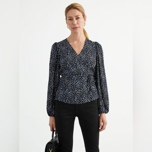 & Other Stories NWOT Puff Sleeve Wrap Blouse